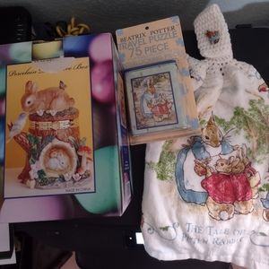 EASTER Towel Candy jar set